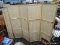 DIVIDER; PINE 4 SECTION DIVIDER WITH 2 EXTRA SIDE PANELS. IS IN EXCELLENT CONDITION AND MEASURES 7