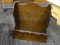 VINTAGE WOODEN WALL BOX; VINTAGE DARK STAINED WOODEN PLANTER BOX WITH HOLE IN BACK TO MOUNT ON WALL.