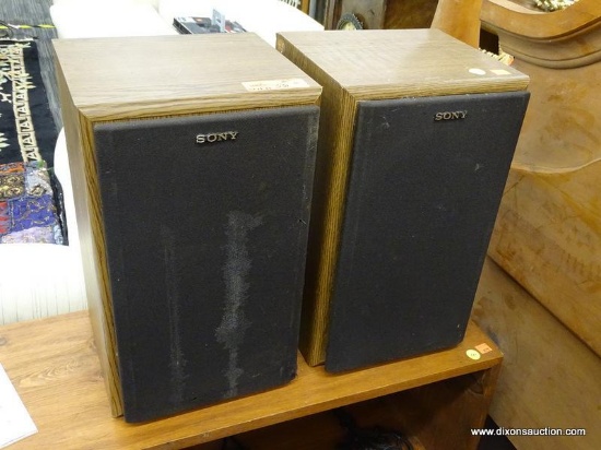 sony wooden speakers