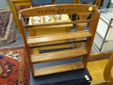 HERBS AND SPICES RACK; OAK RACK WITH 