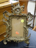 ART NOUVEAU PICTURE FRAME; BRASS ART NOUVEAU FRAME IN EXCELLENT CONDITION. IS FREE STANDING AND