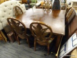 PUB TABLE AND CHAIRS; SQUARE LEGGED PUB STYLE TABLE. IS IN VERY GOOD CONDITION! HOW ABOUT REPAINTING