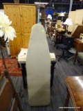 IRONING BOARD; FOLD-UP IRONING BOARD, APPROX 4FT 6IN LONG.