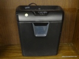 STAPLES PAPER SHREDDER; BLACK STAPLES 8-SHEET PAPER SHREDDER MODEL NO. SPL-TXC82A. SERIAL NO.