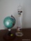(OFFICE) GLOBE AND THERMOMETER; JEWELED STYLE ( NOT HEAVY ENOUGH TO BE JEWELED, YOU BE THE JUDGE?)
