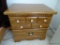 (BR1) 2 DRAWER STAND; FAUX OAK 2 DRAWER STAND- 23 IN X 16 IN X 22 IN