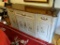 (DIN) BUFFET; DAVIS CABINET CO. FLORAL PAINTED BUFFET WITH 3 UPPER DRAWERS OVER 4 DOORS. IS IN VERY