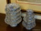 (DIN) SET OF BOWLS; 12 GRADUATED BLUE AND WHITE STACKING BOWLS- MAKE A GREAT TABLE CENTERPIECE