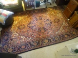 (OFFICE) ORIENTAL RUG; KARASTAN HERIZ RUG IN BLUE, MAUVE AND IVORY- VERY GOOD CONDITION- 5 FT. 9 IN