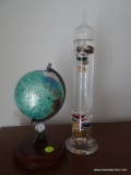 (OFFICE) GLOBE AND THERMOMETER; JEWELED STYLE ( NOT HEAVY ENOUGH TO BE JEWELED, YOU BE THE JUDGE?)