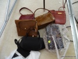 (BR1) VINTAGE POCKETBOOKS; LOT OF VINTAGE CLUTCH PURSES AND HANDBAGS- 9 TOTAL-PALIZZIO, GIANI