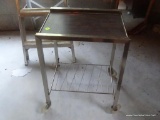 (BASE) STAND; METAL ROLLING TV STAND-15 IN X 10 X 23 IN
