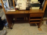 (BASE) ROLLING STAND; FAUX WOOD ROLLING STAND - CAN BE USED FOR A SEWING MACHINE OR COMPUTER DESK-