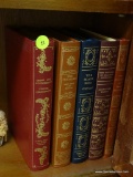 (LR) LEATHER BOUND BOOKS; 11 CLASSIC LEATHER BOUND NOVELS BY AUTHORS ALEXANDRE DUMAS, DICKENS, LAMB,