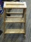 WERNER WOODEN STEP LADDER; SMALL 2 FT WOODEN 2 STEP LADDER. MODEL NO. W150-4. TYPE III HOUSEHOLD,
