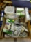TRAY LOT OF ASSORTED ITEMS; LOT INCLUDES FAS-N-TITE FENCING STAPLES, HARDIBACKER 1 5/8 IN NAILS,