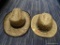 STRAW HATS; 2 MEN'S STRAW HATS