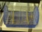 SMALL BIRD CAGE; BLUE PLASTIC AND METAL WIRE BIRD CAGE WITH 2 PERCHES. PERFECT FOR TRANSPORTING YOUR