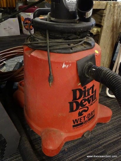 DIRT DEVIL WET-DRY VAC; RED AND BLACK 5 