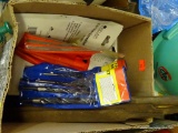 TRAY LOT OF ASSORTED ITEMS; LOT INCLUDES 3 METAL FILES, 2-10 PC #2 PHILLIPS POWER BITS (2 IN AND 1
