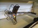 HOSE RACK; METAL DECORATIVE HOSE RACK WITH HOSE- 13 IN X 39 IN