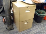 FILE CABINET; METAL 2 DRAWER FILE CABINET - 15 IN X 18 IN X 25.5 IN