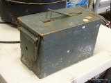 AMMO BOX; METAL AMMO BOX WITH NAILS FOR A NAIL GUN