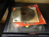 LOT OF SAW BLADES; LOT OF MISCELL. SAW BLADES, SOME STILL IN ORIGINAL PACKAGING, SOME ARE 6.5 IN.