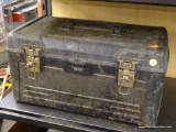 TOOL BOX LOT; KETER VINYL TOOL BOX CONTAINING VARIOUS TOOLS- MASON'S HAMMER, WRENCHES, ALLEN