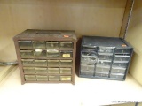 STORAGE BOXES; 2 HARDWARE STORAGE BOXES CONTAINING NUTS, BOLTS, SCREWS, ETC.- 10 IN X 6 IN X 9 IN