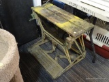 FOLDING WORK TABLE; IN GOOD USED CONDITION. FOLDS FOR EASY TRANSPORT AND STORAGE.