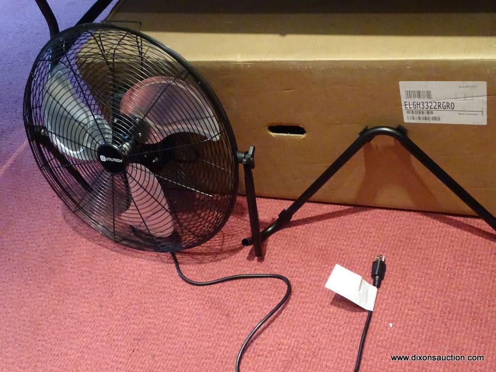 Utilitech 20-in 3-Speed Indoor Black Floor Fan