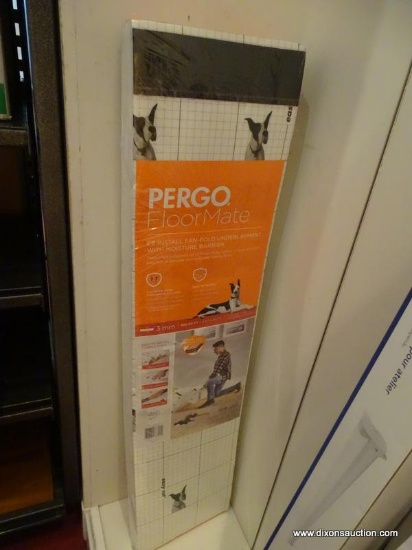 PERGO FLOORMATE; EZ INSTALL FANFOLD UNDERLAYMENT WITH MOISTURE BARRIER.  PREPRINTED GRID PATTERN. | Online Auctions | Proxibid