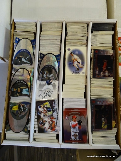 BOX OF UNRESEARCHED BASEBALL AND BASKETBALL CARDS; BOX OF 3,200 UNRESEARCHED BASEBALL AND BASKETBALL