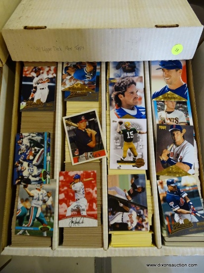 BOX OF UNRESEARCHED BASEBALL CARDS; BOX OF 3,200 UNRESEARCHED '91 UPPER DECK, FLEER AND TOPPS