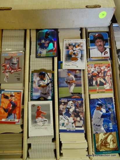BOX OF UNRESEARCHED BASEBALL CARDS; BOX OF 3,200 UNRESEARCHED '89 FLEER AND SCORE BASEBALL CARDS TO