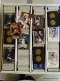 BOX OF UNRESEARCHED BASEBALL AND FOOTBALL CARDS; BOX OF 3,200 UNRESEARCHED BASEBALL, FOOTBALL, AND