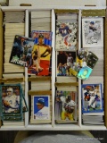 BOX OF UNRESEARCHED BASEBALL, FOOTBALL, AND BASKETBALL CARDS; BOX OF 3,200 UNRESEARCHED BASEBALL,