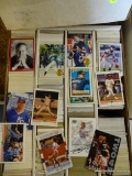 BOX OF UNRESEARCHED BASEBALL, BASKETBALL, FOOTBALL, AND HOCKEY CARDS; BOX OF 3,200 UNRESEARCHED 87