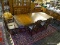 DINING ROOM TABLE WITH 6 CHAIRS; SET OF MAHOGANY DINING ROOM TABLE WITH 6 FIDDLEBACK CHAIRS WITH