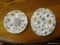 TWO PIECE JUICER: LOT INCLUDES A FLORAL PATTERNED PORCELAIN JUICER AND OVAL SHAPED PLATE. MARKED 