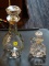 LOT OF GLASSWARE; 2 PIECE LOT TO INCLUDE A GLASS CRUET WITH STOPPER AND A GLASS DECANTER WITH CORK