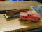 VINTAGE AMERICAN FLYER TRAINS; 2 PIECE SET TO INCLUDE AN AMERICAN FLYER #905 LOG FLAT, AND A S GAUGE