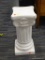 IONIC GREEK COLUMN; GREEK IONIC WHITE CERAMIC COLUMN SITTING ON A LARGER BASE. MEASURES 20.5 IN TALL