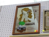 EDISON PHONOGRAPH FRAMED MIRROR; EVERYONE LOVES THE EDISON PHONOGRAPH PAINTING ON A MIRROR. COMES IN