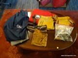 LOT OF WORKERS BELTS, COATS AND MORE; 5 PIECE LOT OF WORKERS ATTIRE TO INCLUDE 2 CARPENTERS BELTS, 2