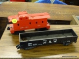 VINTAGE LIONEL/AMERICAN FLYER TRAINS; 2 PIECE SET TO INCLUDE AN O GAUGE LIONEL LINES CABOOSE #6167,