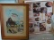 (UPBED) 2 FRAMED ITEMS; FRAMED AND MATTED ORIENTAL PRINT IN OAK FRAME- 16 IN X 22 IN AND A NEW WHITE