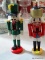 (UPBED) NUTCRACKERS; 2 WOODEN PAINTED NUTCRACKER SOLDIERS- 10 IN H