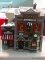 (UPBED) DEPT. 56 HOUSE; DEPT. 56 CERAMIC SNOW VILLAGE- VILLAGE REALTY ITALIAN CAFE SHOP- 7 IN X 6 IN